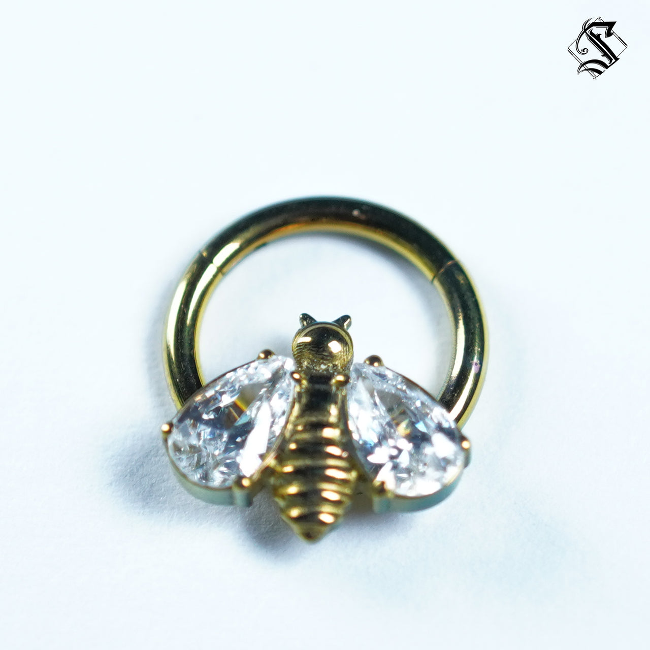 piercing aro clicker titanio  abeja