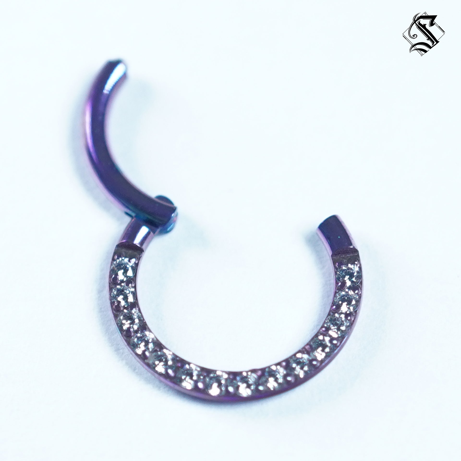 aro clicker piercing morado