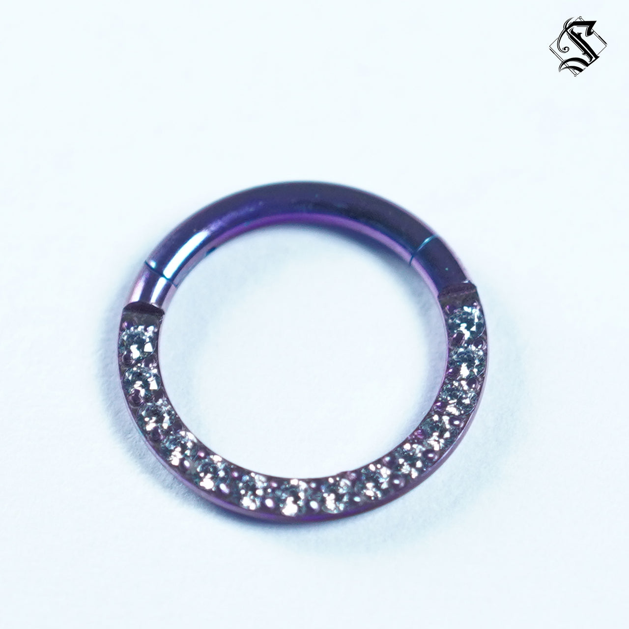 aro clicker piercing morado